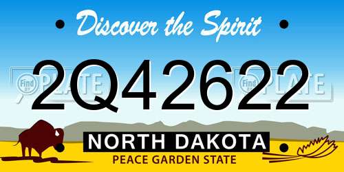 2Q42622 North Dakota License Plate