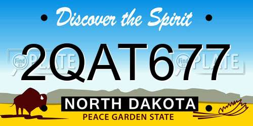2QAT677 North Dakota License Plate