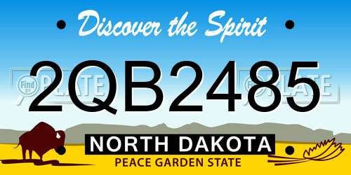 2QB2485 North Dakota License Plate