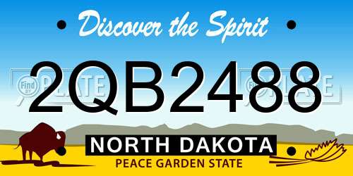 2QB2488 North Dakota License Plate
