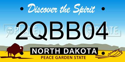 2QBB04 North Dakota License Plate