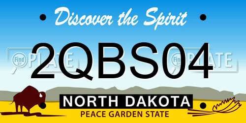 2QBS04 North Dakota License Plate