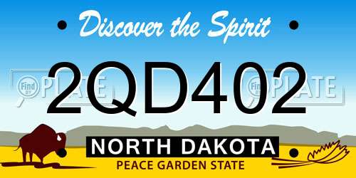 2QD402 North Dakota License Plate