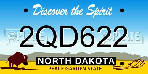 2QD622 North Dakota License Plate