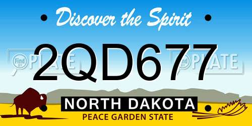 2QD677 North Dakota License Plate