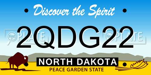 2QDG22 North Dakota License Plate