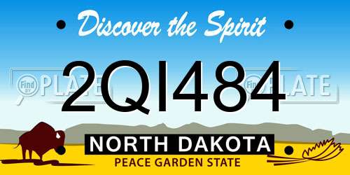 2QI484 North Dakota License Plate