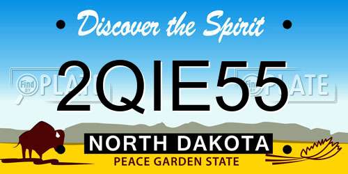 2QIE55 North Dakota License Plate