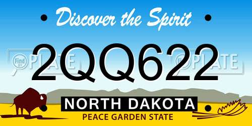 2QQ622 North Dakota License Plate