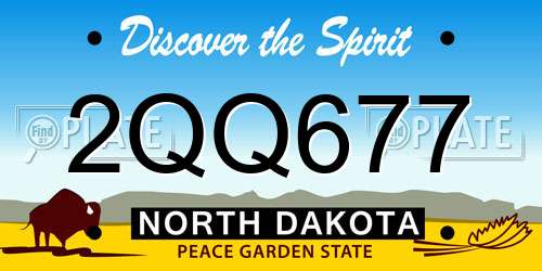 2QQ677 North Dakota License Plate