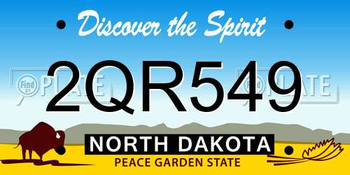 2QR549 North Dakota License Plate
