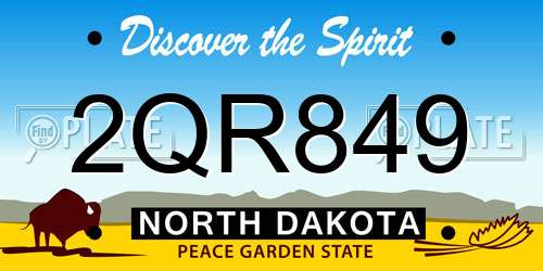 2QR849 North Dakota License Plate