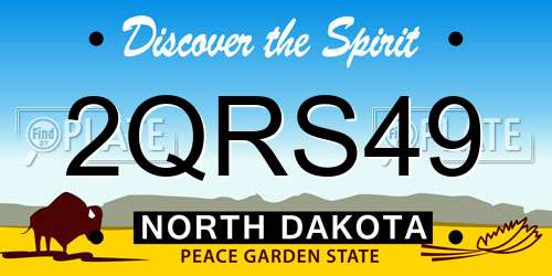 2QRS49 North Dakota License Plate