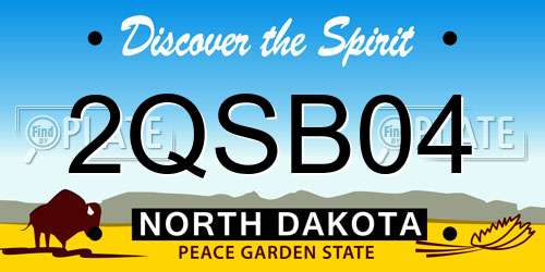 2QSB04 North Dakota License Plate