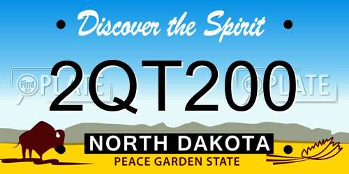 2QT200 North Dakota License Plate