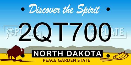 2QT700 North Dakota License Plate