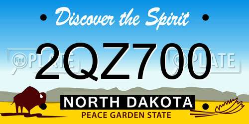 2QZ700 North Dakota License Plate
