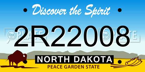 2R22008 North Dakota License Plate
