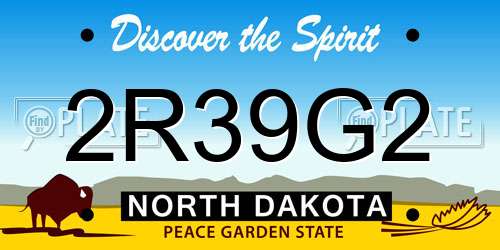 2R39G2 North Dakota License Plate