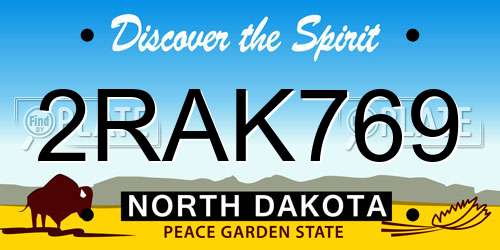 2RAK769 North Dakota License Plate