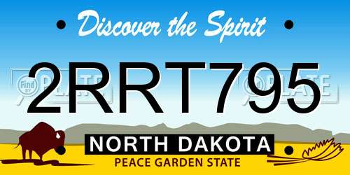 2RRT795 North Dakota License Plate