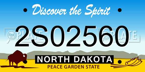 2S02560 North Dakota License Plate