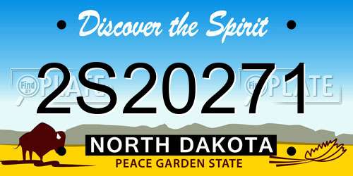 2S20271 North Dakota License Plate