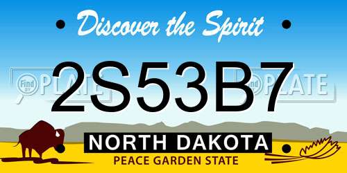 2S53B7 North Dakota License Plate