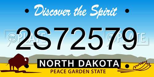 2S72579 North Dakota License Plate