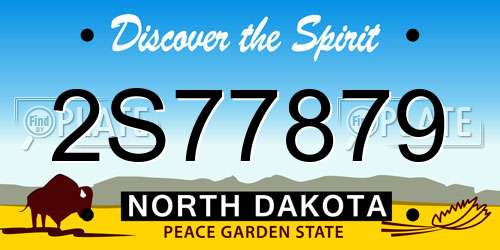 2S77879 North Dakota License Plate