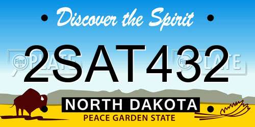 2SAT432 North Dakota License Plate
