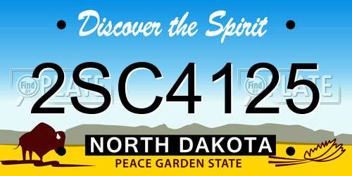 2SC4125 North Dakota License Plate