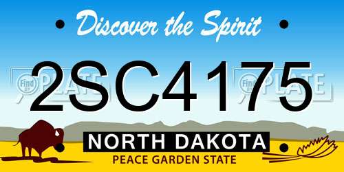 2SC4175 North Dakota License Plate
