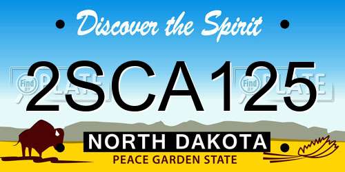 2SCA125 North Dakota License Plate
