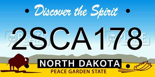2SCA178 North Dakota License Plate