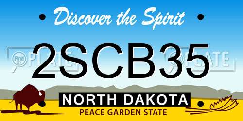 2SCB35 North Dakota License Plate