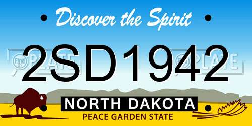 2SD1942 North Dakota License Plate