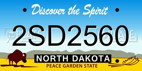 2SD2560 North Dakota License Plate