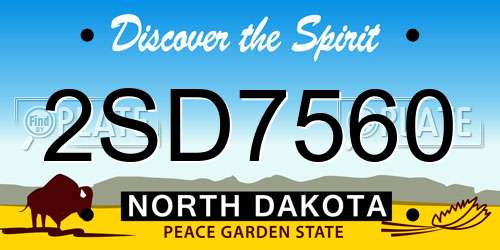 2SD7560 North Dakota License Plate