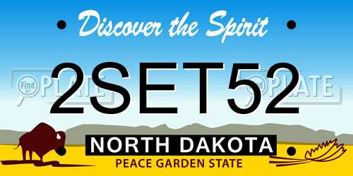 2SET52 North Dakota License Plate