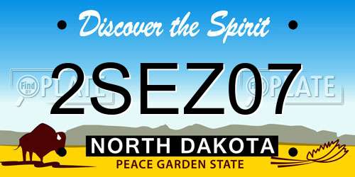 2SEZ07 North Dakota License Plate