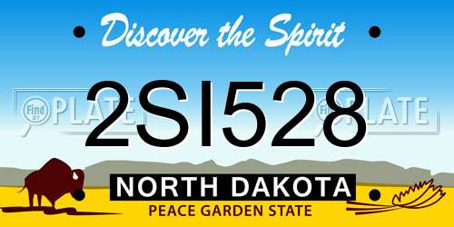 2SI528 North Dakota License Plate