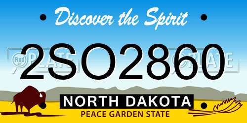 2SO2860 North Dakota License Plate