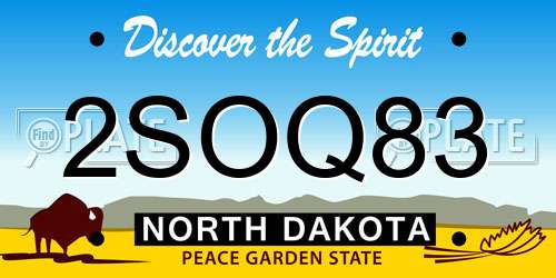 2SOQ83 North Dakota License Plate