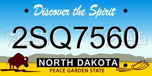 2SQ7560 North Dakota License Plate