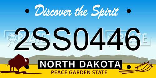 2SS0446 North Dakota License Plate