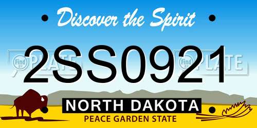 2SS0921 North Dakota License Plate