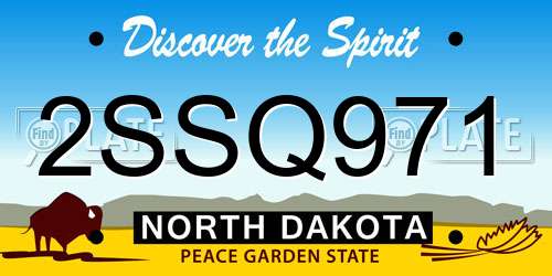 2SSQ971 North Dakota License Plate