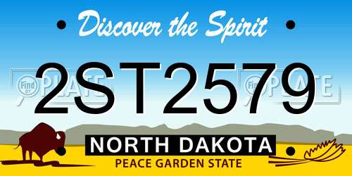 2ST2579 North Dakota License Plate