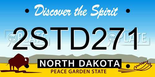 2STD271 North Dakota License Plate